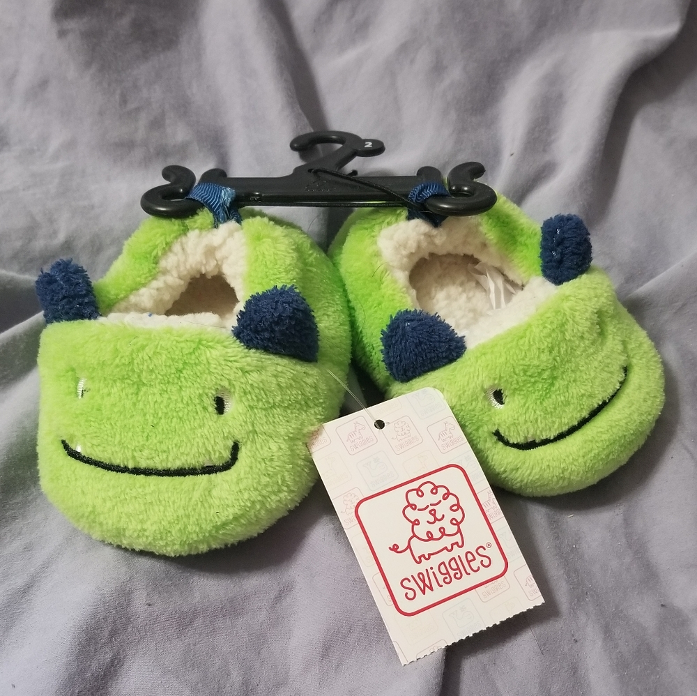Swiggles Monster Slippers, Infant size 2